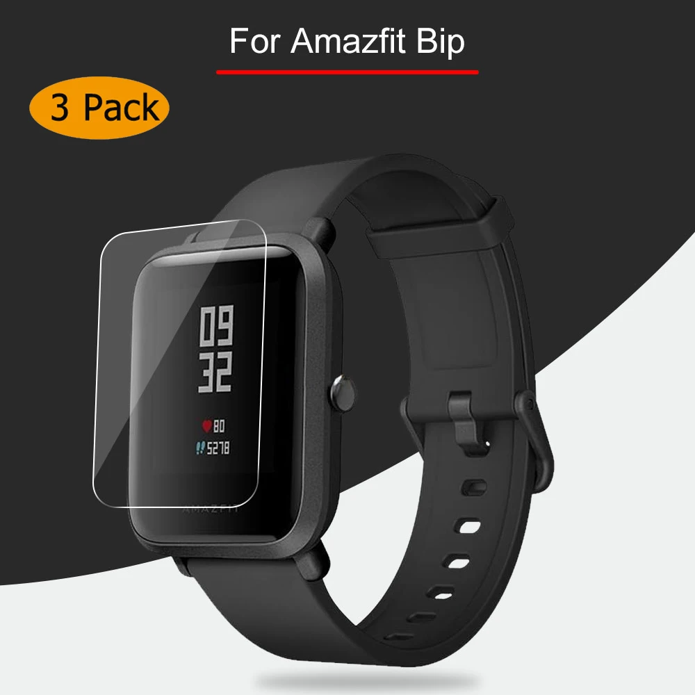 Защитное стекло для Xiaomi Huami Amazfit Bip Youth прозрачное (не закаленное) 3 шт. | Электроника