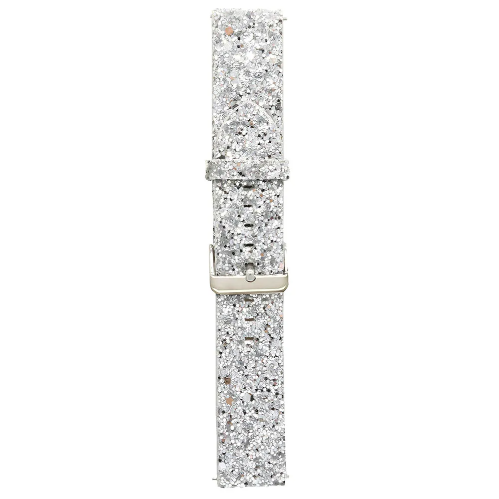 Блестящие кожаные Смарт-часы с блестками ремешок Блестящий наручный браслет Сменные аксессуары для Fitbit Versa 80619