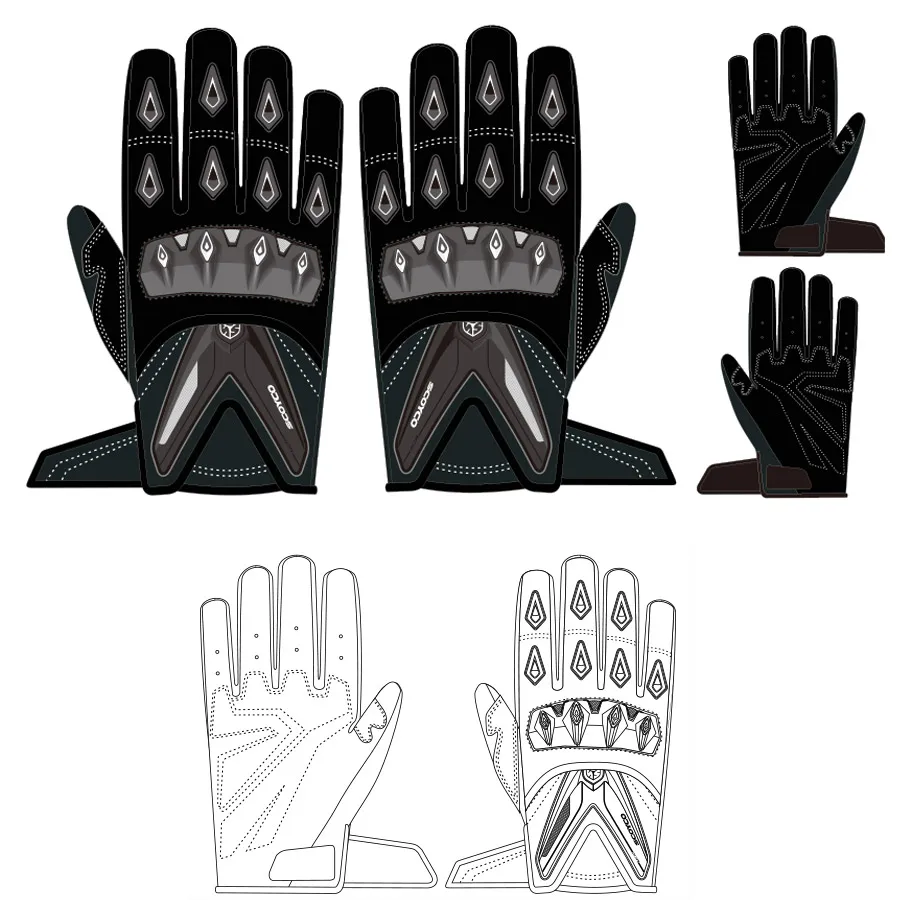 SCOYCO Дышащие Перчатки для мотоциклистов, Перчатки для мотоциклистов, стильные MBX перчатки для мотокросса, велосипедные перчатки