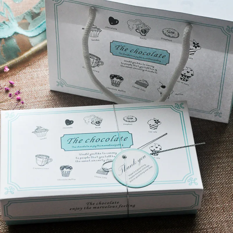 

KANGZHUANG 10pcs/Lot Gift Boxes Paperboard Handmade Valentine Candy/Chocolate Packing Boxes DIY Mini Suitcase blank storage Bag