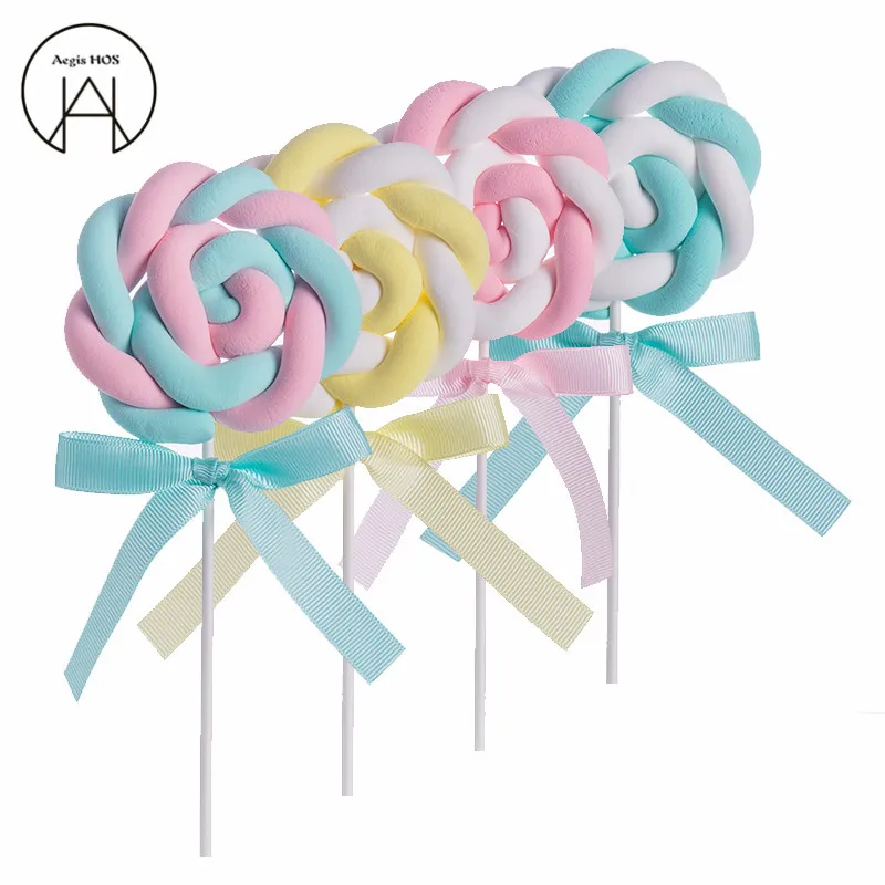 

circular Simulation cotton lollipop cute shooting props fake colour cake model wedding candy jar decoration accessories