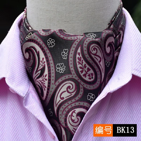 Новая Англия полиэстер жаккард Шарф Пейсли почек костюм, воротник рубашки полотенце шарф бизнес прилива шеи галстук роскошный - Цвет: 13