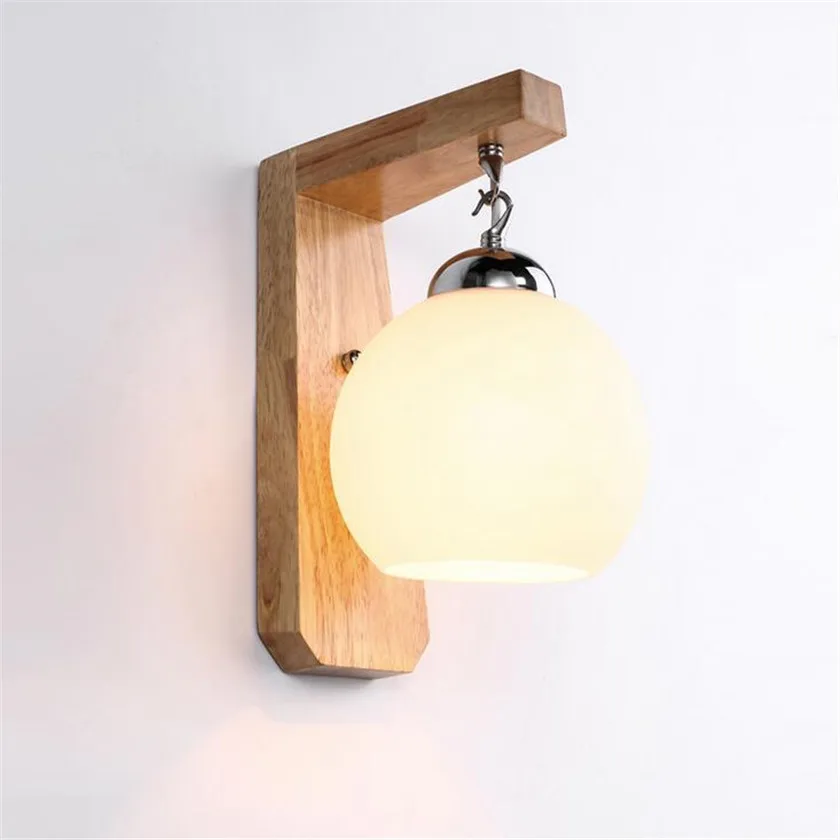 

Modern Nordic Loft LED Wall Lamps Abajur for Living Room Wall Sconces Light E27 Wooden Lustre Luminaria For Home Office Lamps