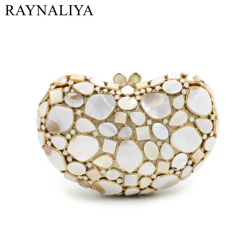 

Women Clutch Bags Ladies White Party Shell Bag Female Black Gray Diamonds Minaudiere Clutches Purses Smyzh-e0117