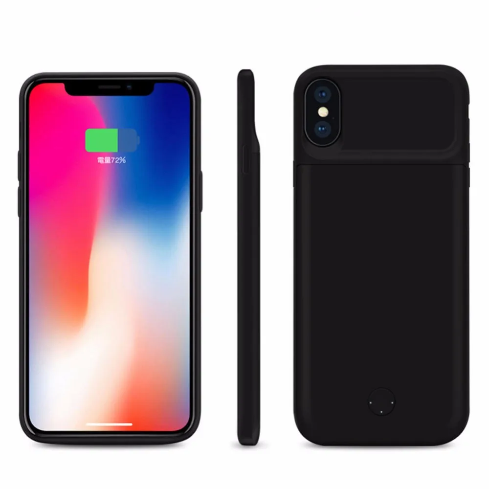 Для Iphone X XS XR XS аккумулятор Max чехол для зарядного устройства умный силикагелевый Материал чехол для аккумулятора power Bank