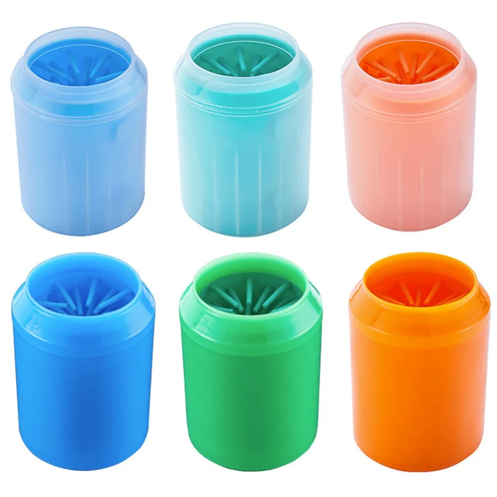 

Dog Paw Cleaner Cup Soft Silicone Combs Portable Pet Foot Washer Cup Paw Clean Brush Quickly Wash Dirty Cat Foot Cleaning Bucket