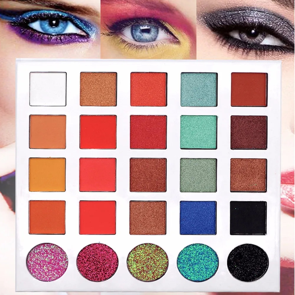 Buy New Mermaid 25 Color Glitter Matte Eyeshadow