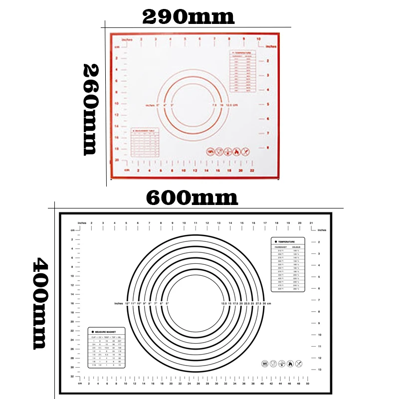 2 шт силиконовый коврик для выпечки замесные маты для теста пиццы коврик для теста силиконовые кондитерские доски кухонные аксессуары