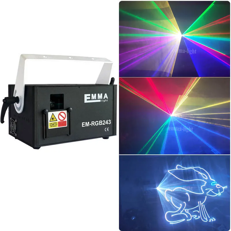2019 2 W RGB Полноцветный уличный лазер 3D анимация dj Освещение Оборудование Вт rgb