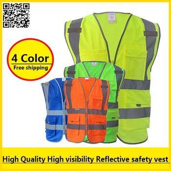 

SFvest High visibility reflective safety vest reflective workwear safety workwear free shipping