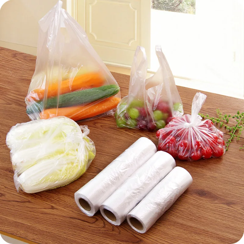100 шт 30*35 см материал жилет дизайн одноразовый прозрачный свежесть продуктов Защитная сумка для контецнера еды сумки для хранения