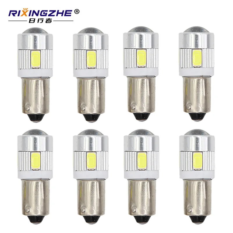 

RXZ 10PCS No Error white car bulbs T4W BA9S 5730 Led reading light automotive Interior Lamp Dome sourse 6smd 5630 DC 12V