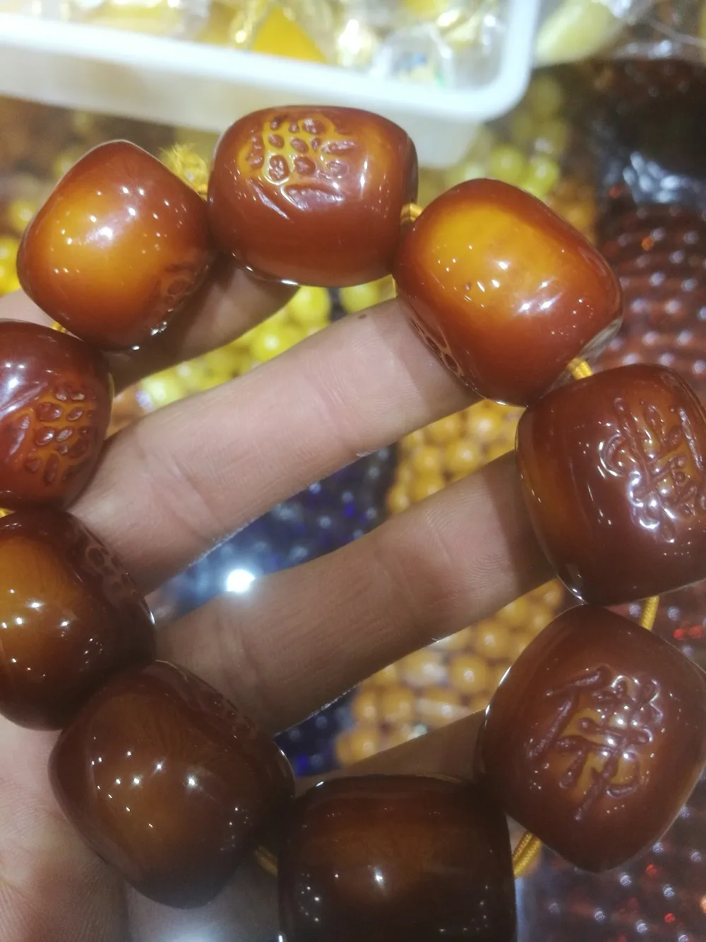 Китайский старинный янтарный браслет|bracelet bracelet|bracelet chinesebracelet amber |