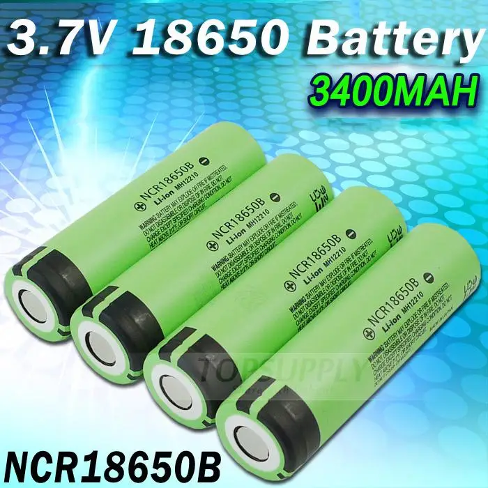 4PCS/LOT Original 18650 NCR18650B 3.6V 3400mAh Rec...
