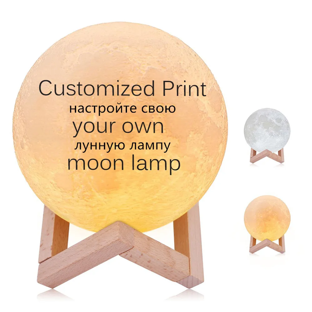 

Customized Print 3D Print Moon Light Touch Switch/Remote control Novelty Light LED Personalized Romantic Lunar Moon Lamp