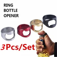 3 шт. нержавеющая сталь креативный Универсальный крутой палец кольцо открывалка для бутылок Бар пивные инструменты