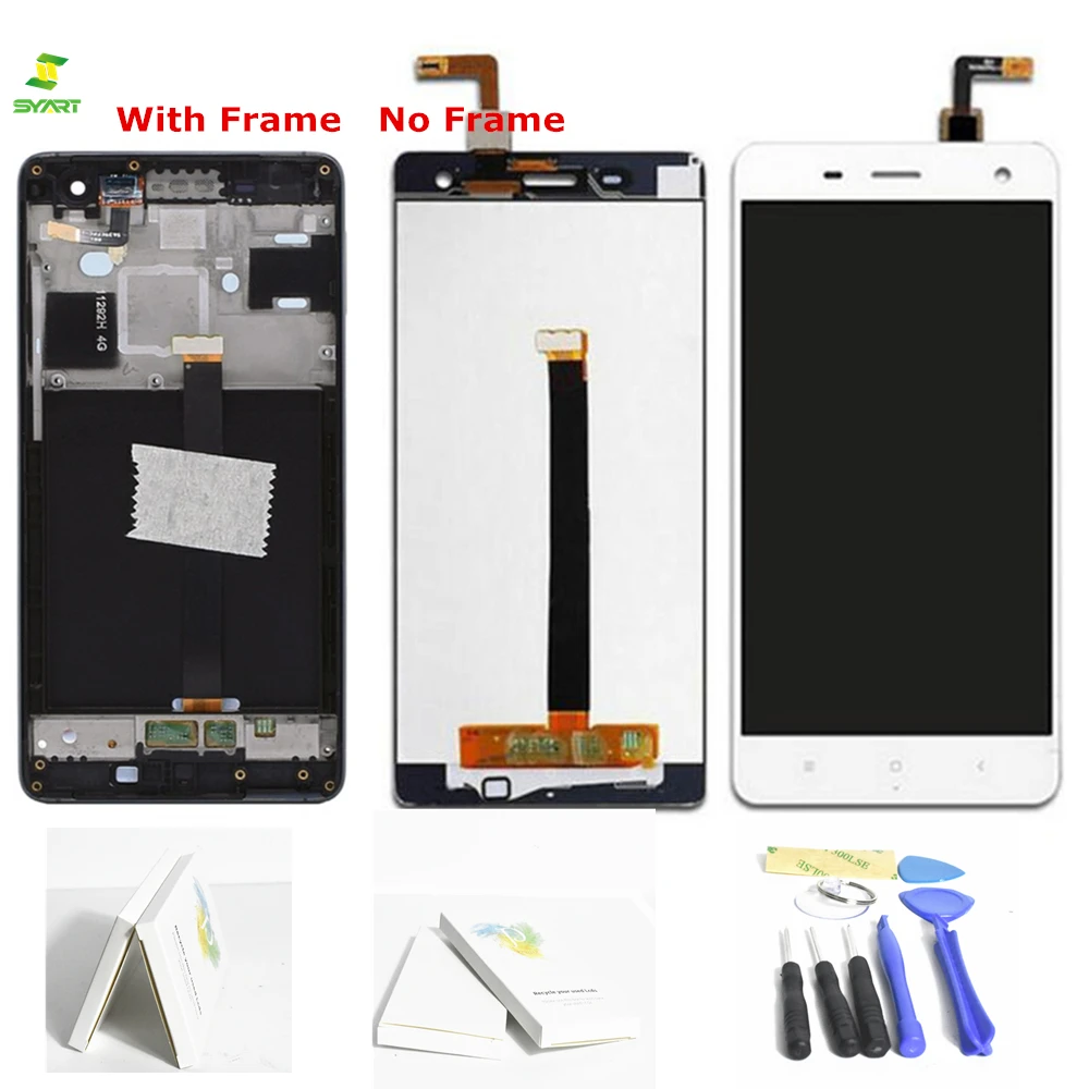 

5.0" LCDs Mi 4 For Display XIAOMI Mi4 Mi 4 M4 LCD Display Touch Screen Digitizer with Frame Lcd Display Assembly Complete Black