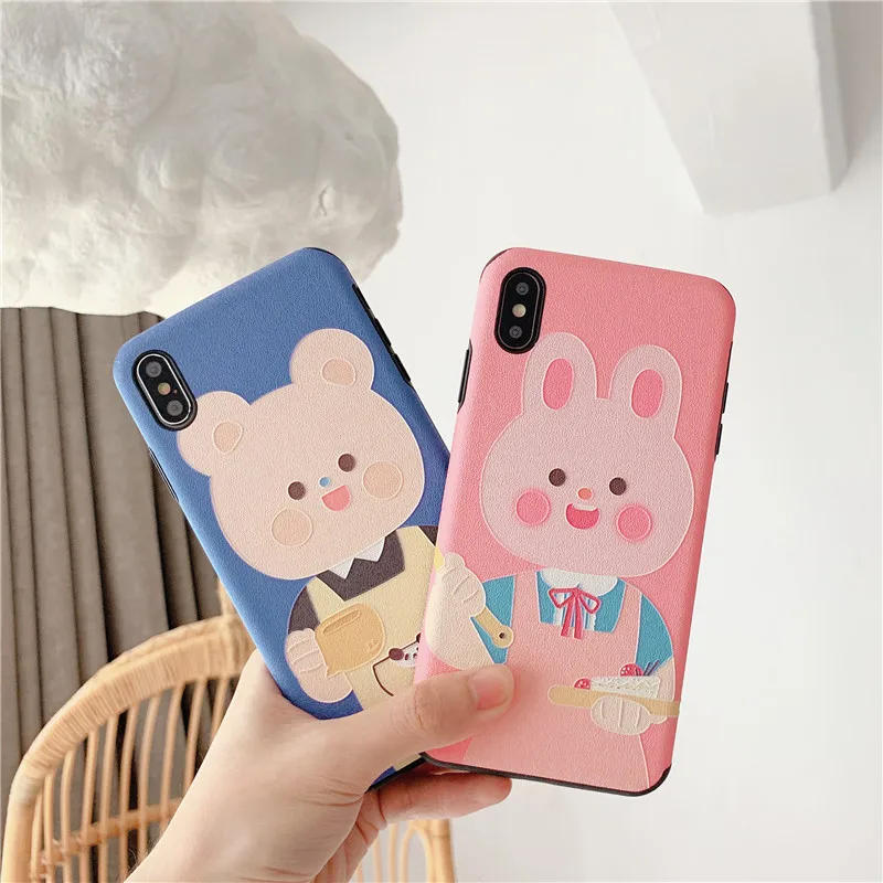 

Cartoon bear pattern Phone case for Oppo R17 r15 r11 r9s Silk pattern anti-fall mobile phone case
