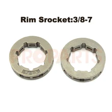 2PCS Chainsaw Part Clutch Rim Sprocket 3 8 Pitch 7 tooth Fit HUS365 372 MS381 380