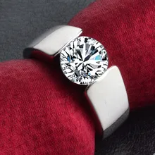 Bague en argent pour femme, bijou de couple, vente en gros, en cristal CZ, 30%