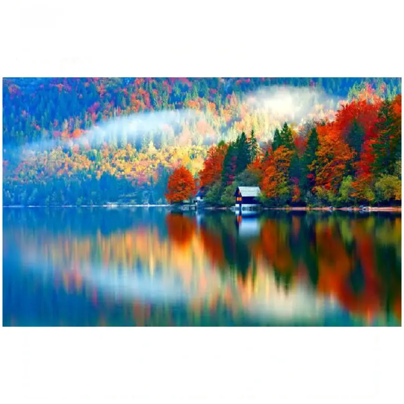 Full Square / Round Diamonds Trees 5d diy Diamond Embroidery Landscape painting Cross Stitch Drawing | Дом и сад