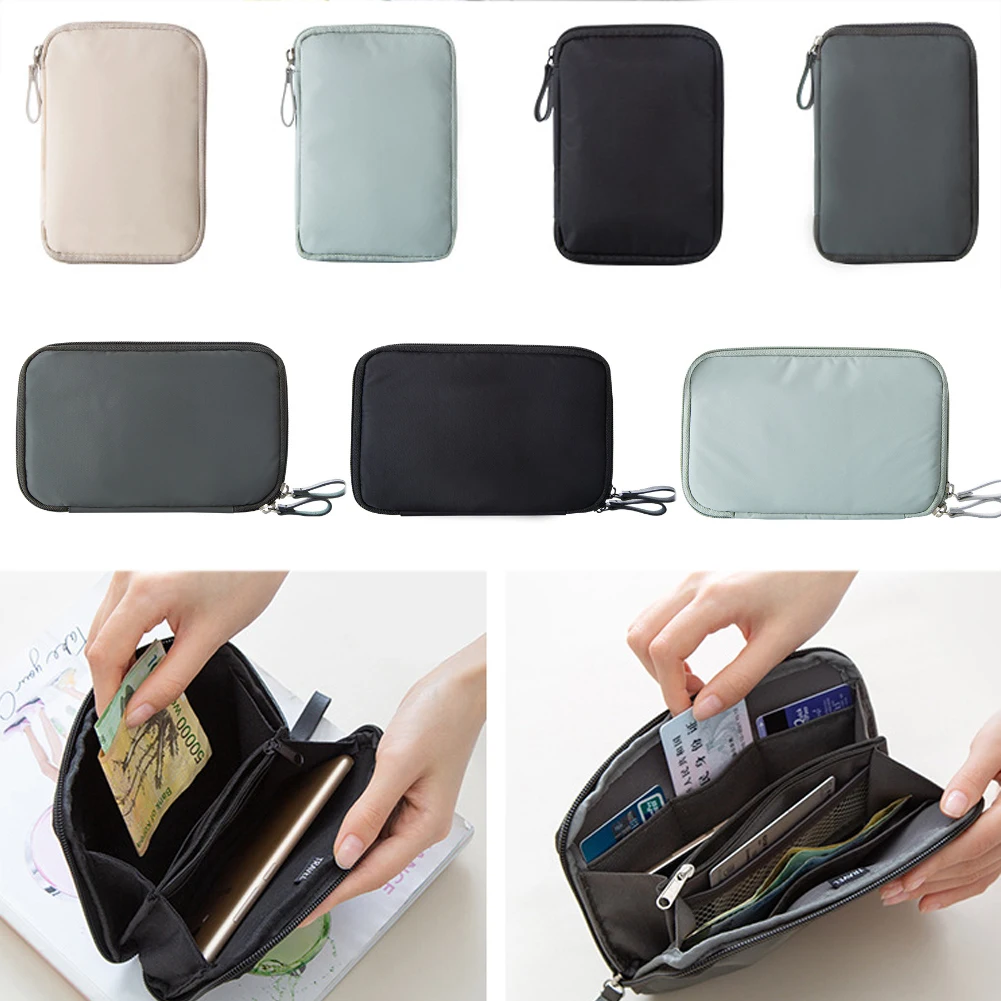 Portable Travel Wallet Purse Document Bag Organiser Passport Tickets ID Holder Storage Bags