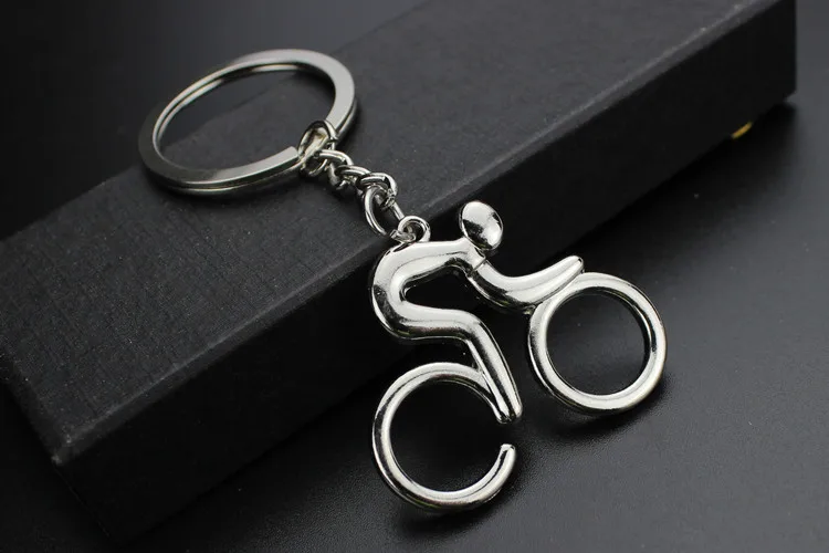 High grade metal key chain Cycling race bike Keychain Key chains Ring