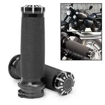 

1"25mm Black Hand Grips For Harley Sportster 883 1200 Touring Dyna Softail Custom Handlebar NEW