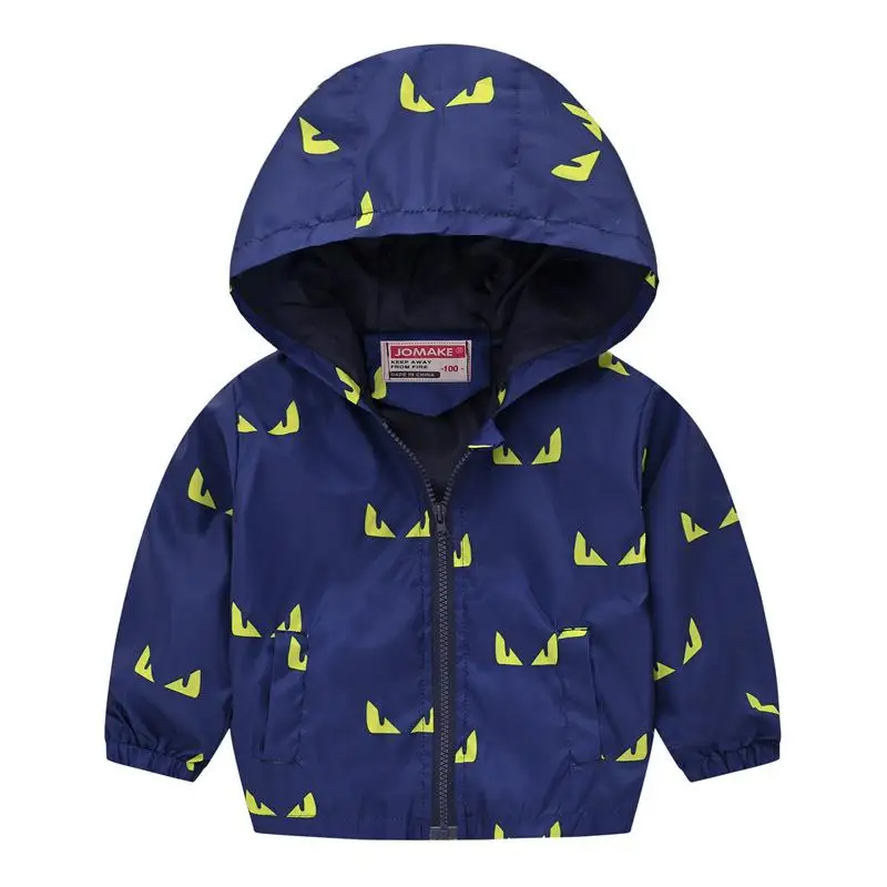 Г., новая летняя куртка с героями мультфильмов для мальчиков и девочек Летняя тонкая ветровка для детей от 2 до 6 лет, милое детское пальто с капюшоном Детский плащ, верхняя одежда - Цвет: navy