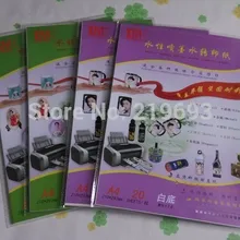 A4 струйный водная горка переводная печатная бумага 40 clear+ 40 белый за партия бумаги для печати ногтей ползунки