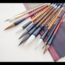 11 шт./упак. ручка-кисть для каллиграфии набор кисть для краски художественная поставка стационарная с кистью занавес