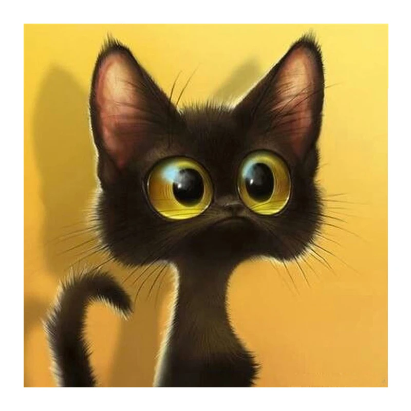 Peinture Diamant Theme Chats Mosaique De Dessin Anime Faite A La Main Kits De Points De Croix Broderie De Noel 5d Bricolage 100 Aliexpress