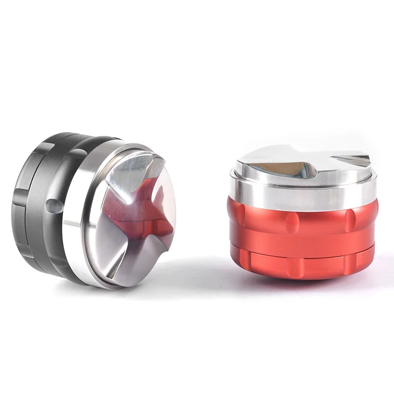 

Espresso 58mm Coffee Distributor Leveler Tool Macaron Coffee Tamper with four Angled Slopes