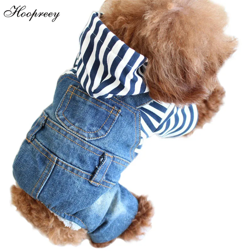 

Overalls For Dogs Stripe Plaid Four Legs Dog Clothes Jeans Dog Jumpsuit For Small Medium Dogs Yorkshire Terrier One-piece Jacket
