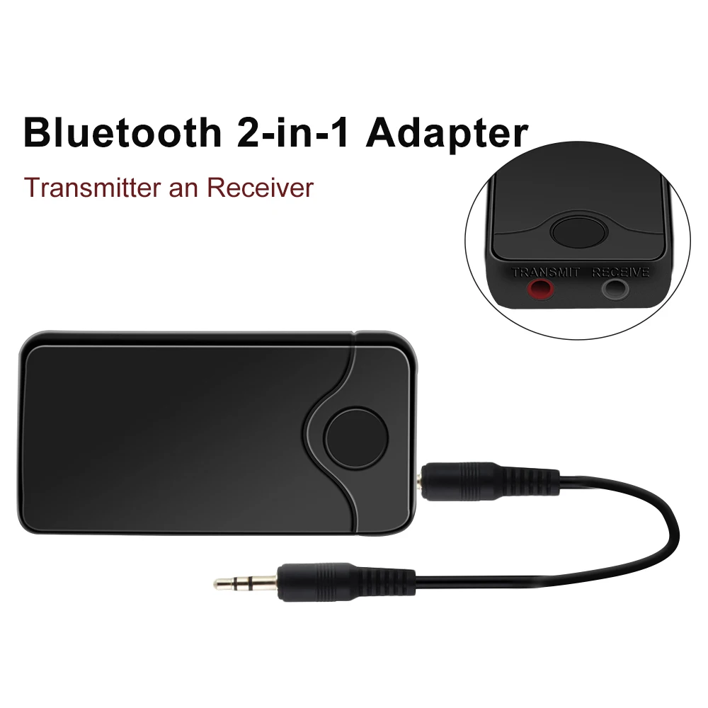 

JEDX 2018 NEW B18 2in 1 Bluetooth Transmitter & Receiver Wireless A2DP for TV Stereo Audio Adapter