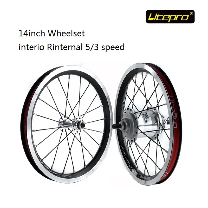 Best Litepro Road Folding Bicycle Internal Derailleur Wheelset 3 speed and 5 speed 14inch Bike wheel Refiting Transmission Accessory 0