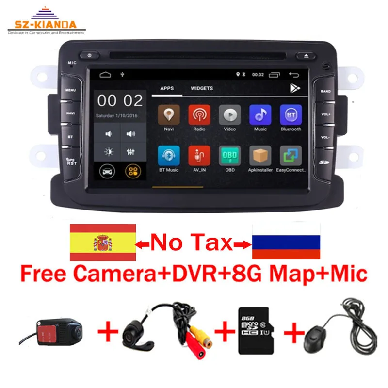 

7"android 8.1 car gps navigation For Renault Duster Dacia Sandero Capture Lada Xray 2 Logan 3G WIFI sd radio stereo multimedia