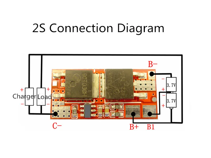 BMS 2S 10A/20A плата защиты батареи для 3,6 V 3,7 V литий-ионный аккумулятор