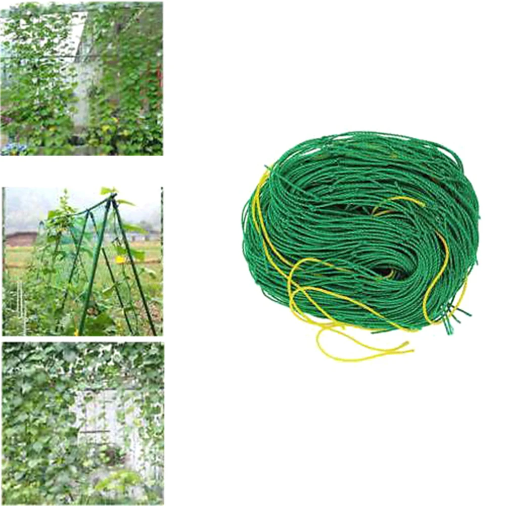 Green Nylon Trellis Netting Support Climbing Bean Plant Nets Grow Fence ...