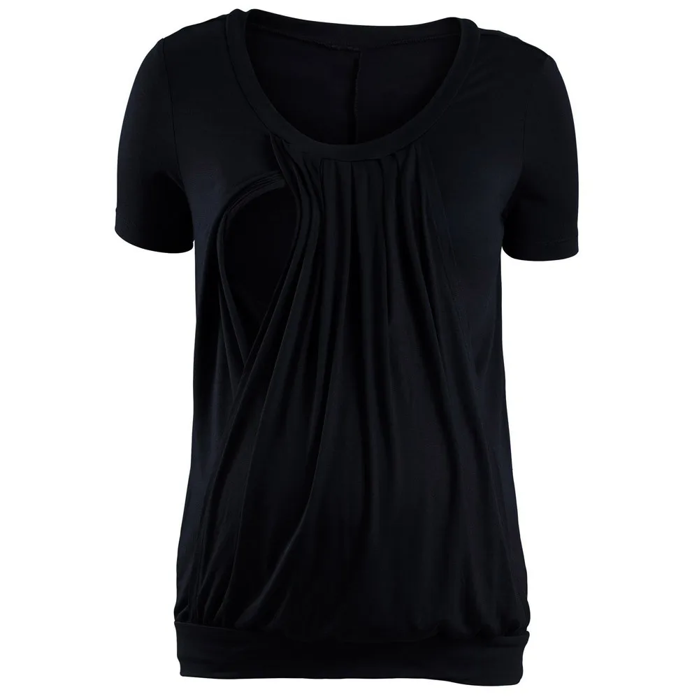 Women's Maternity Nursing Wrap Top Solid Wrinkled Double Layer Blouse T Shirt maternity tops maternity clothes L320 Women's Maternity Nursing Wrap Top Solid Wrinkled Double Layer Blouse T Shirt maternity tops maternity clothes L320