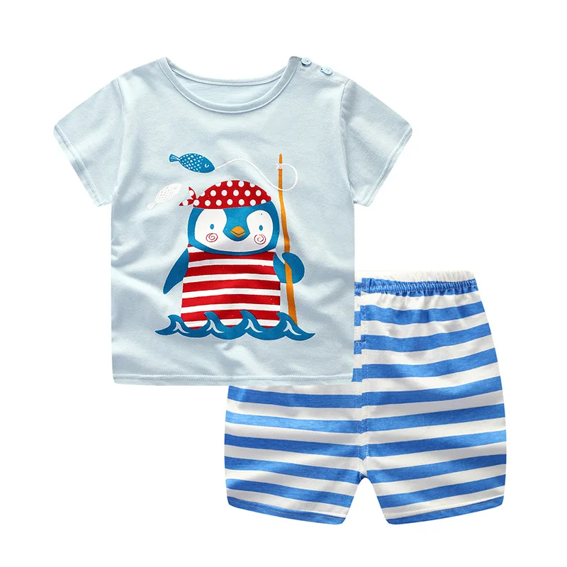 2022 Baby Clothing New Summer Baby Clothes Sets For Boys & Girls Cotton Cartoon Baby Sets 0-4Y Little Child Clothes 2PCS baby clothes set gift Baby Clothing Set