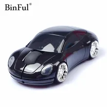 BinFul, беспроводная Спортивная оптическая Автомобильная мышь, 2,4 ГГц, игровая мышь, 1600 dpi, для ПК, ноутбука, компьютера, светодиодный, мигающий свет