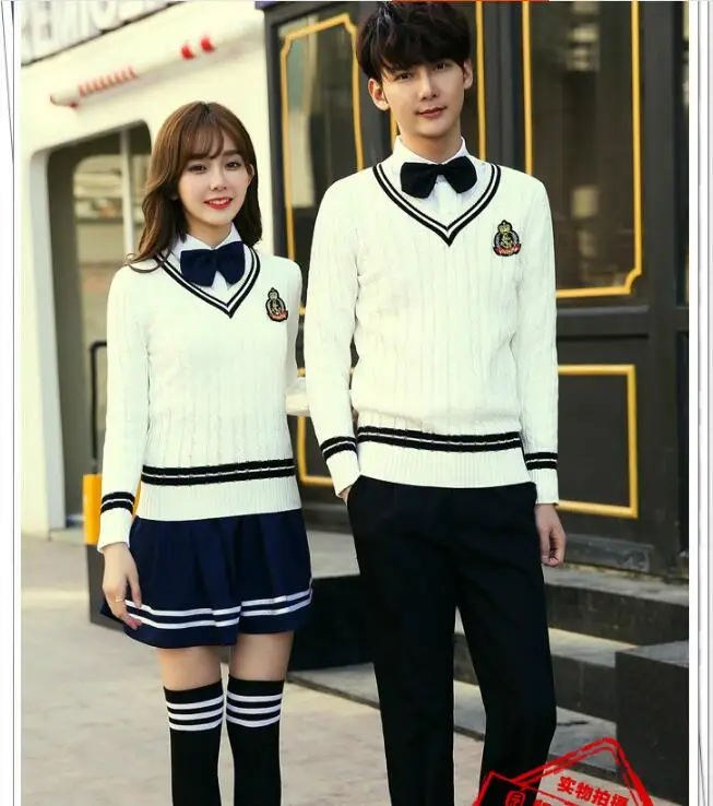 High School uniform English classes service Student knitwear suit 5XL