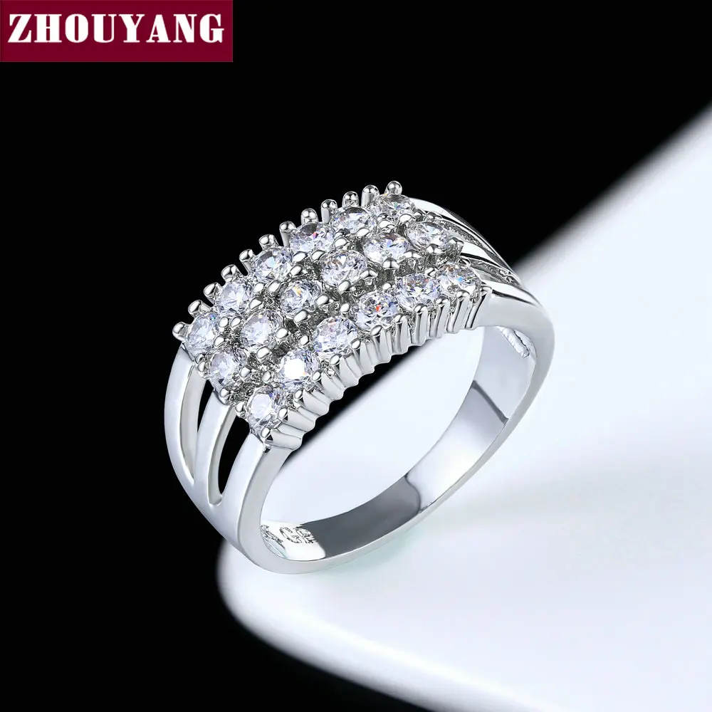 Женское кольцо с фианитом ZYR517 серебряное для свадьбы и помолвки|jewelry designs for men|jewelry