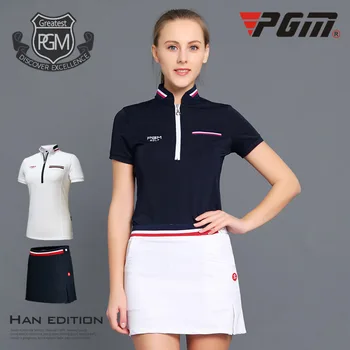 

Pgm Golf Women Summer Skirts Suit Woman Short Sleeve Shirt Pleated Skirt Quick Dry Breathable Slimming Skirts Sets D1047