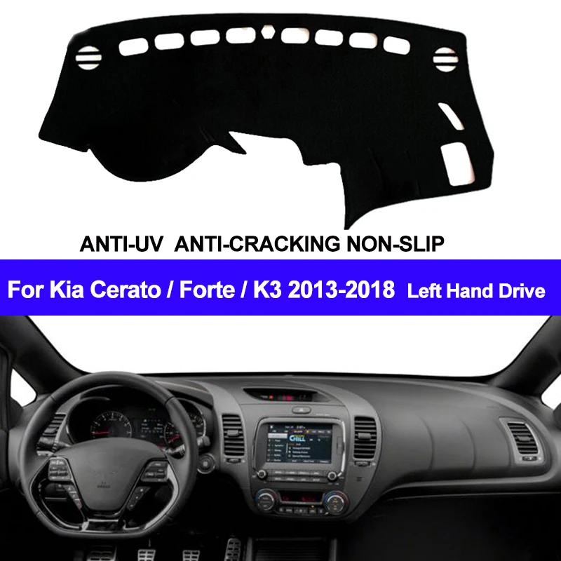 TAIJS Car Dashboard Cover Dash Mat Dash Pad DashMat Carpet ANti UV NON Slip For Kia