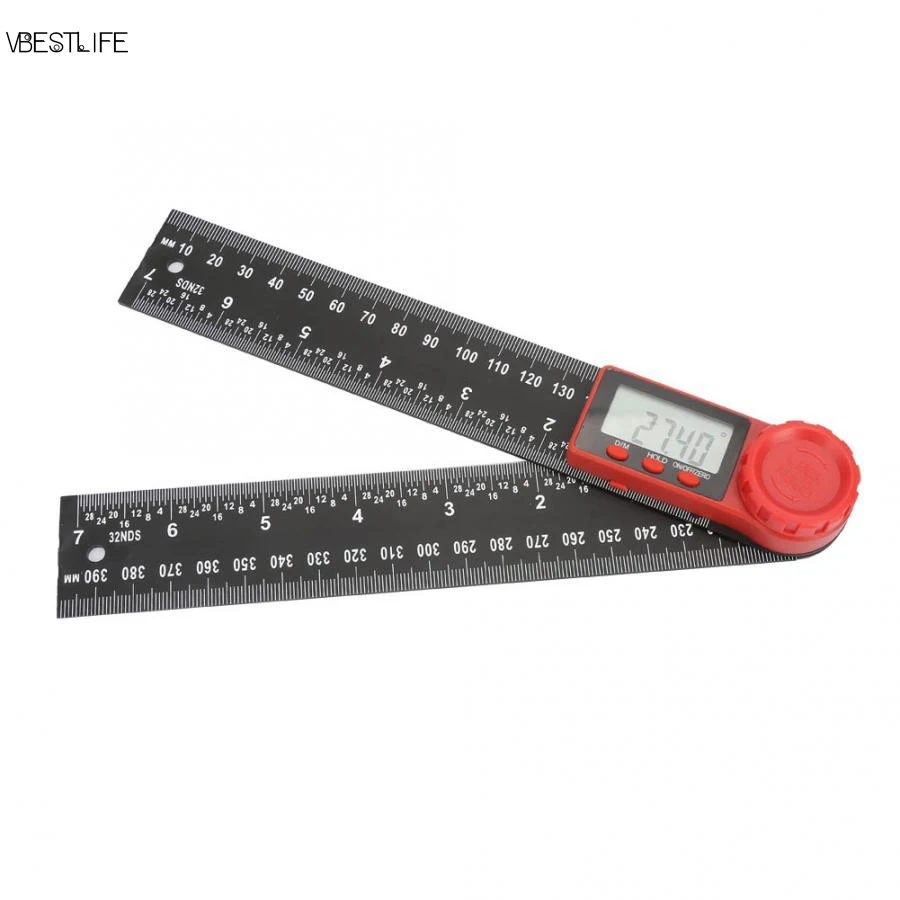 

Carbon Fibre Multi-function Angle Finder Digital Protractor Ruler 360 Degrees 200mm