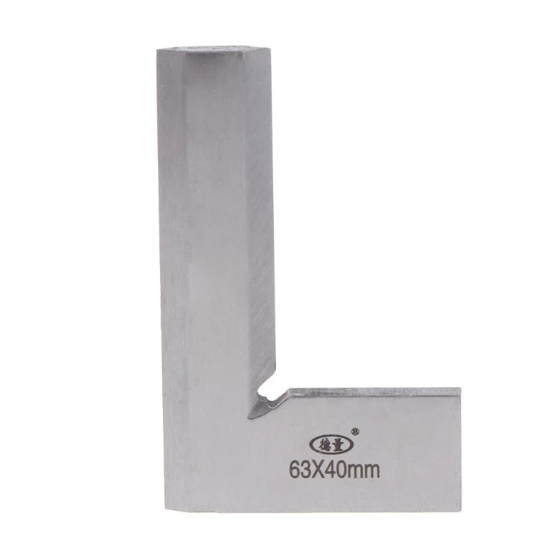 

63x40mm Try Square Ruler Angle Broadside L-Shaped 90 Degree Blade Measuring Tool