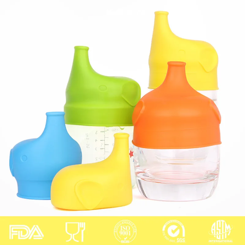 Elephant Baby Silica gel Insulation Cup Sleeve Infants Training Heat Insulation Cover Protection For Mugs  (1)