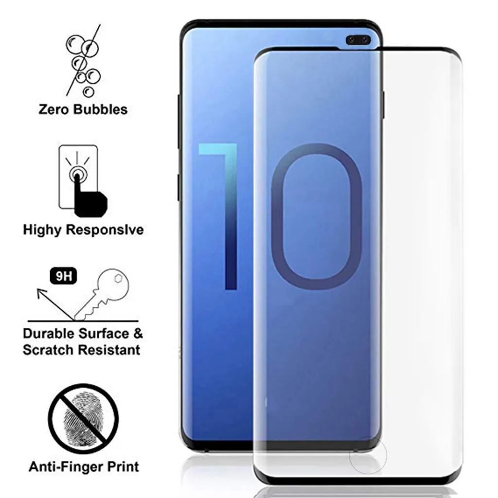 

s10 plus Tempered glass film Screen Protecto HD Tempered Glass Screen Fingerprint Recognition For Samsung Galaxy S10+ 6.4inch z7